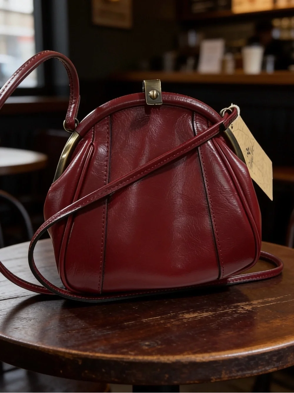 Patricia Nash Ruby Red Leather Crossbody Bag